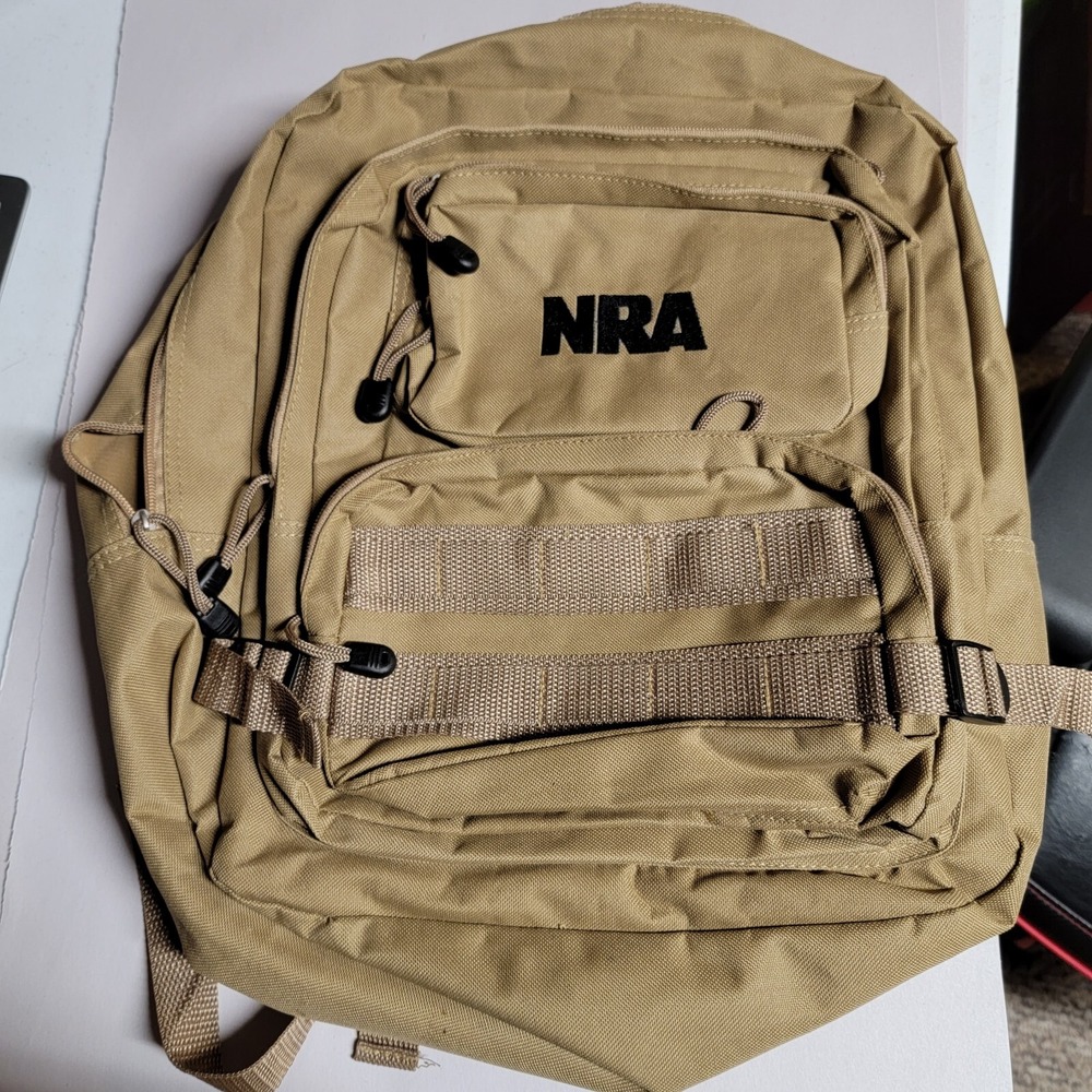 NRA TACTICAL Backpack Range Hunting Bag Desert Tan Khaki